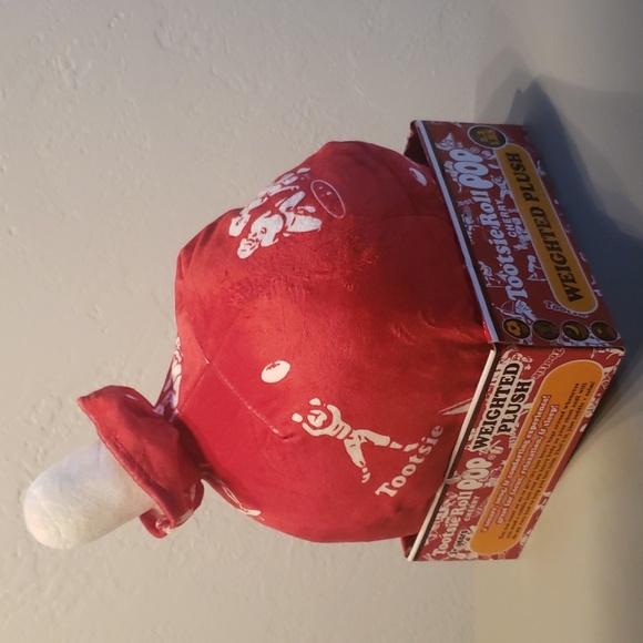 Unique Tootsie Roll Cherry Pop Weighted Plush NWT - Picture 2 of 6
